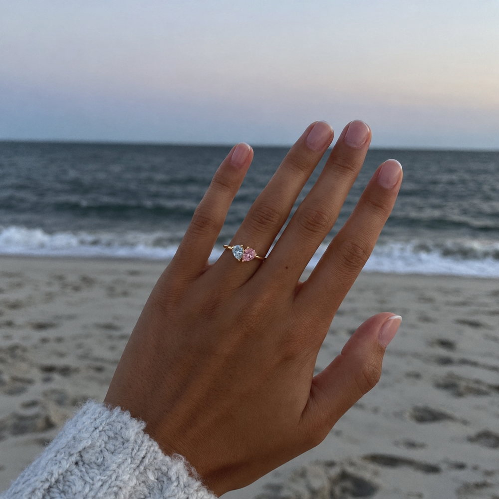 Customer wearing the jewelry