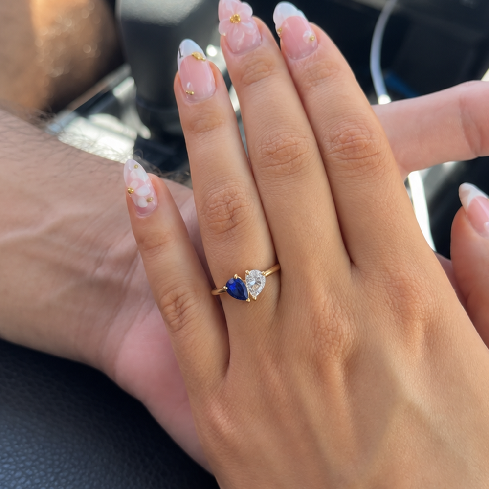Customer wearing the jewelry